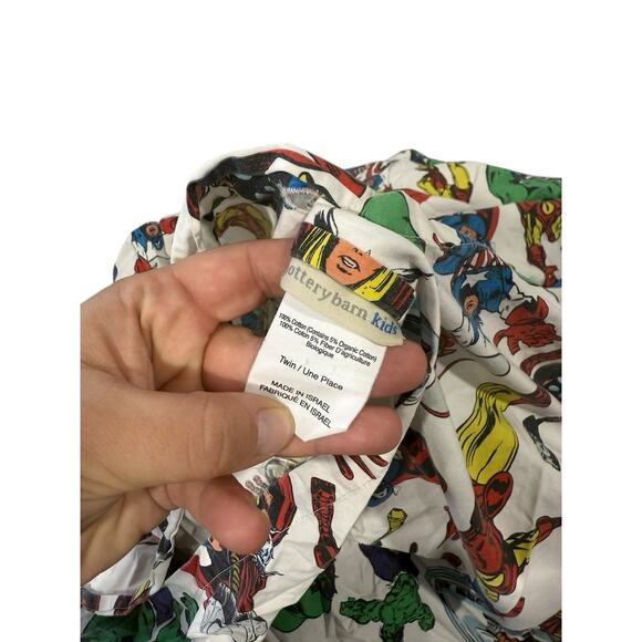 Pottery Barn Marvel Avengers Heroes Reversible TWIN Duvet Cover 100% Cotton - Picture 4 of 4